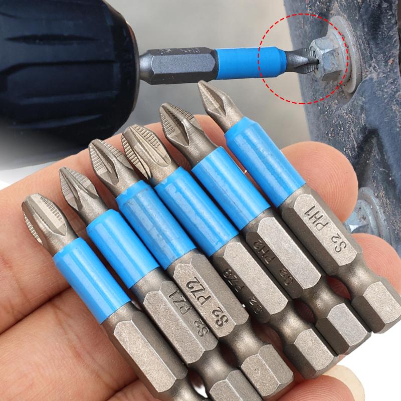 Hex Shank Magnetic Screwdriver Bit PZ2 PH2 Impact Driver Bits Anti Slip Phillips Electric Screwdriver Drill Bits Power Hand Tool