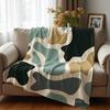 Muted Sage Camo Blobs Anime Cartoon Flannel Blanket Soft Warm Throw for Bedroom Sofa Car Kids Holiday Gift