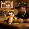 Pirate Cat Building Set with Treasure & Hat for Adults, Compatible with Lego Animal Caribbean Captain Orange Model Kit Collection for Adults - 1424PCS