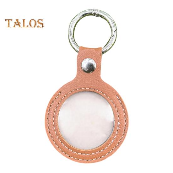 

Брелок для ключей с монетами, помада, искусственная кожа, мини-брелок с просторным внутренним прозрачным футляром для памятных монет светло-коричневого