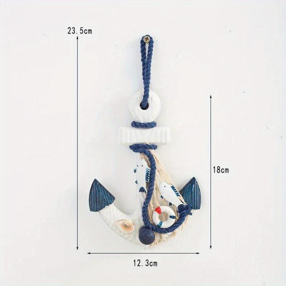 1PC Mediterranean Boat Anchor Ship Wheel Retro Wood Nautical Wall Hanging Ornament Decoration Steering Sailing Home Decor