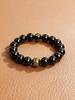 Onyx Beads Protection & Vigour Buddhist Bracelet Heart Sutra Six True Words Natural Stone Prayer Beads for Men Calmness Jewelry