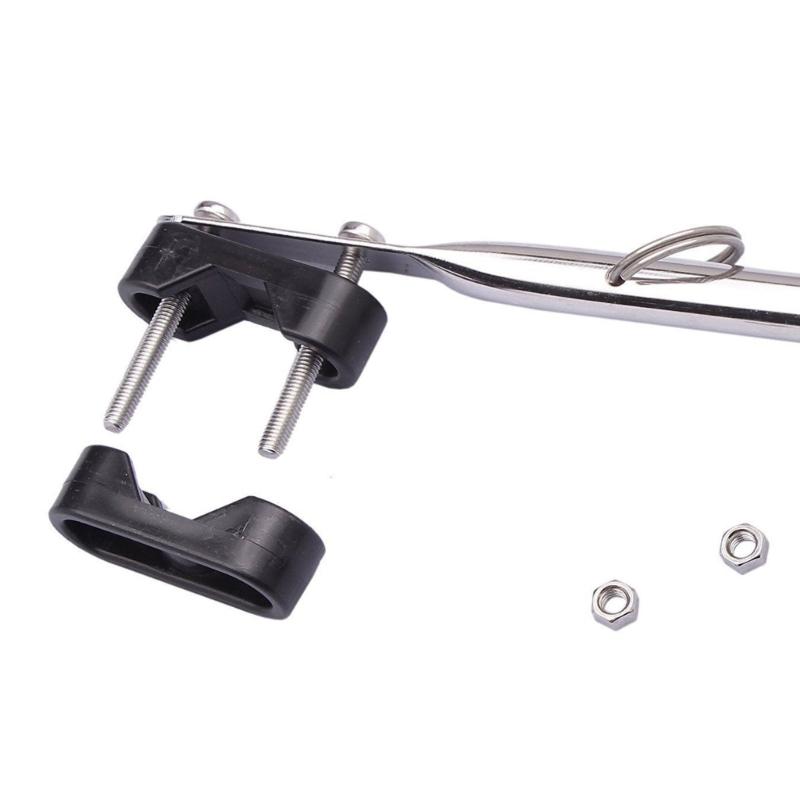 Asta Portabandiera Metallica Personalizzabile per Imbarcazioni Tapparella in Nylon Nero Hardware per Asta Bandiera Imbarcazione Facile da Installare Componente di Lunga Durata