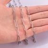 1 Stück Edelstahl Große Lange Kreuz O-Ketten Halskette Für Damen Herren DIY Schmuck Armband Halskette