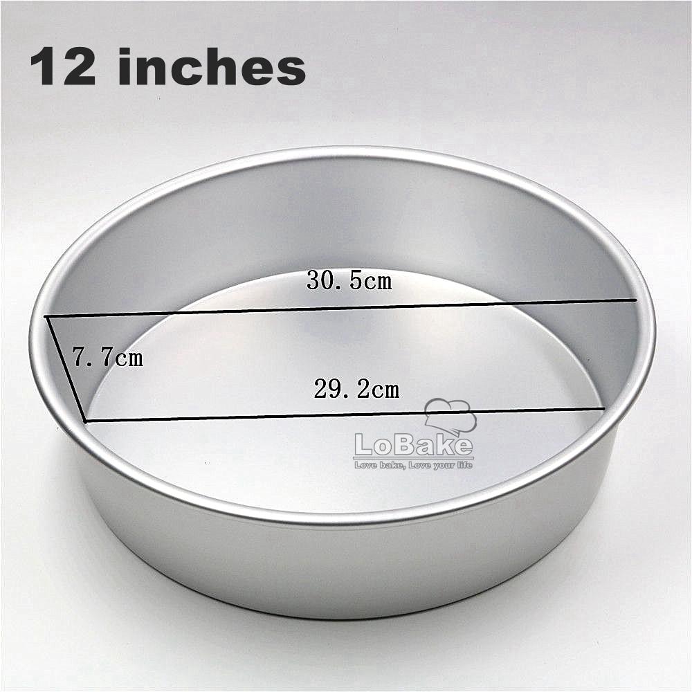 4-12 Zoll Fester Boden Einfache Runde Form Eloxieren Aluminium Metall Chiffon Kuchenform Brotform Mousseformen Pfannen DIY Backen