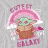 Star Wars: The Mandalorian Mens Cutest In The Galaxy Grogu T-Shirt