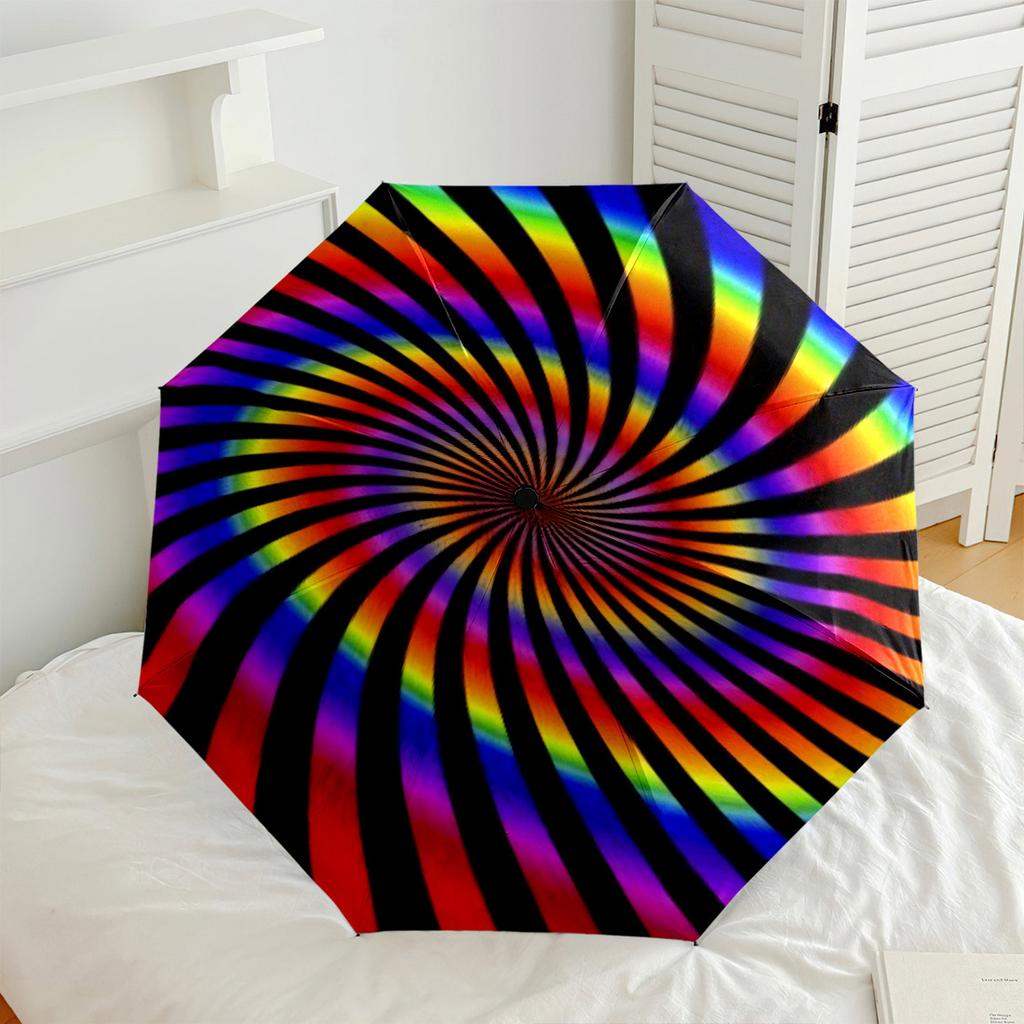 Colorful Design Automatic Folding Umbrella Compact Lightweight Retractable Design For Outdoor Adventures And Travelt155