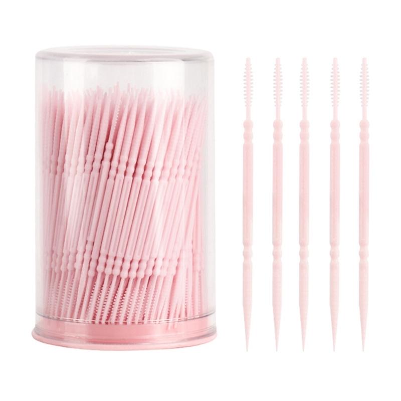 Safe Toothpicks Two Head Design Fin Tip  Tooth Cleaners For Dental Care Travel Friendly Plastic Cleaning Tool 1pc