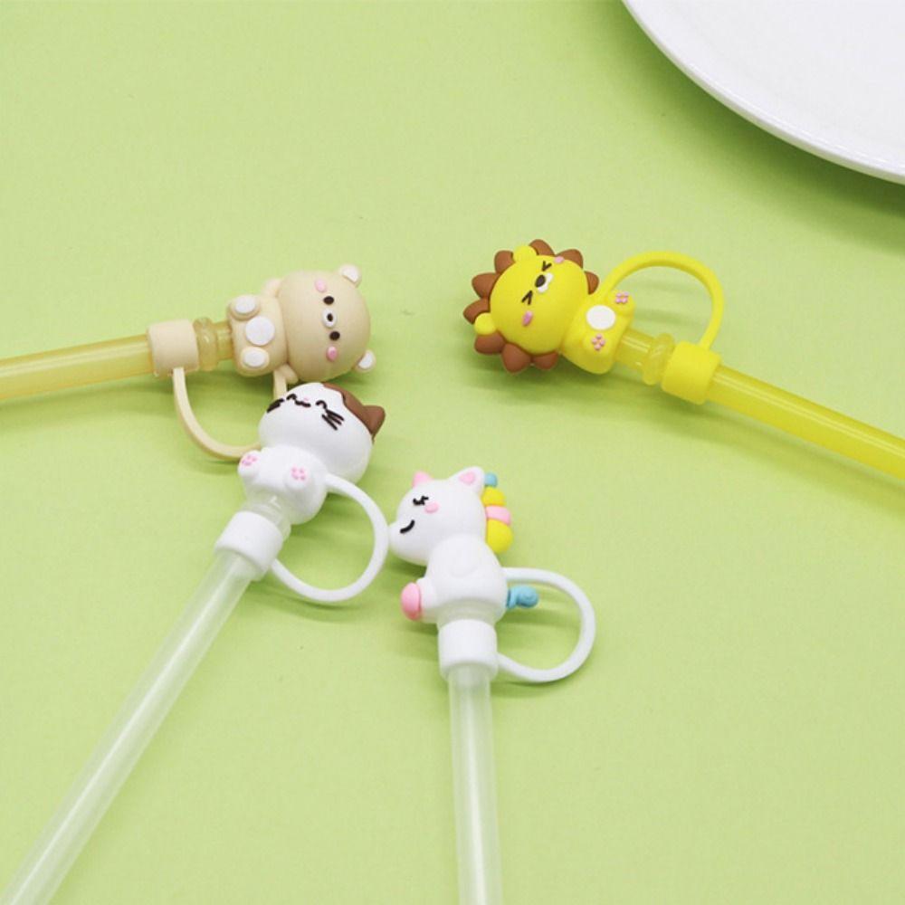 

Cartoon Straw Cover Cap Dustproof Straw Topper Cute Drinking Dust Cap For Stanley Cup