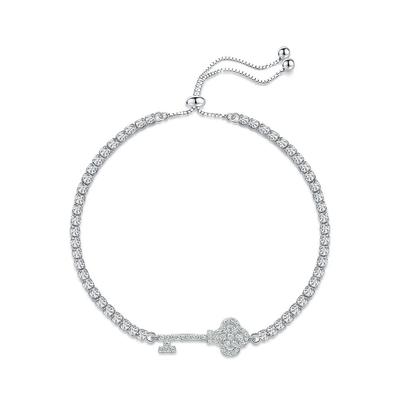 Original Exquisite High-Quality Zircon Key Shaped  Color Bracelets Creative Lady Fashion Jewelry Birthday Gifts For Women