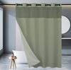 No Hook Shower Curtain with Snap In Liner, 230GSM Waffle Weave Shower Curtains for Bathroom, Hotel Grade,Spa Like Bath Curtain