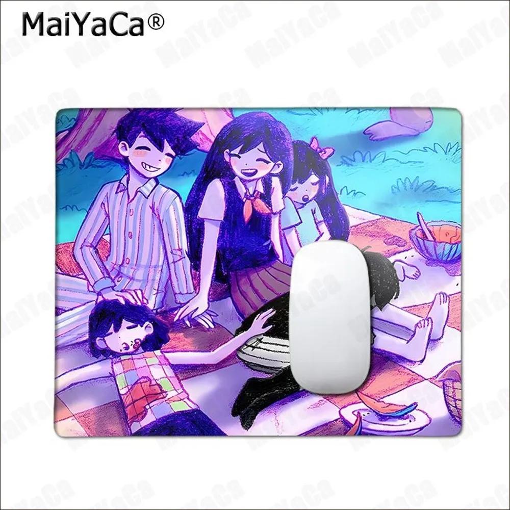 OMOCAT Omori Pattern  Mousepad Rubber Small Thickened Mouse Pad Gaming Keyboard  Office Supplies Room Decor for PC Mouse Carpet