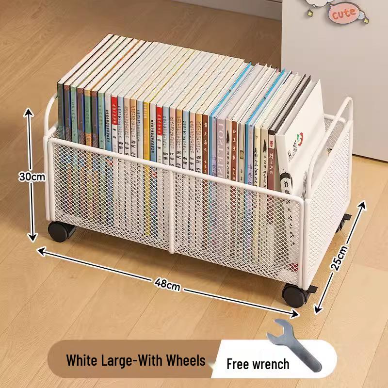 Compact Storage Cart with Casters for Bags, Backpacks, Books, and More