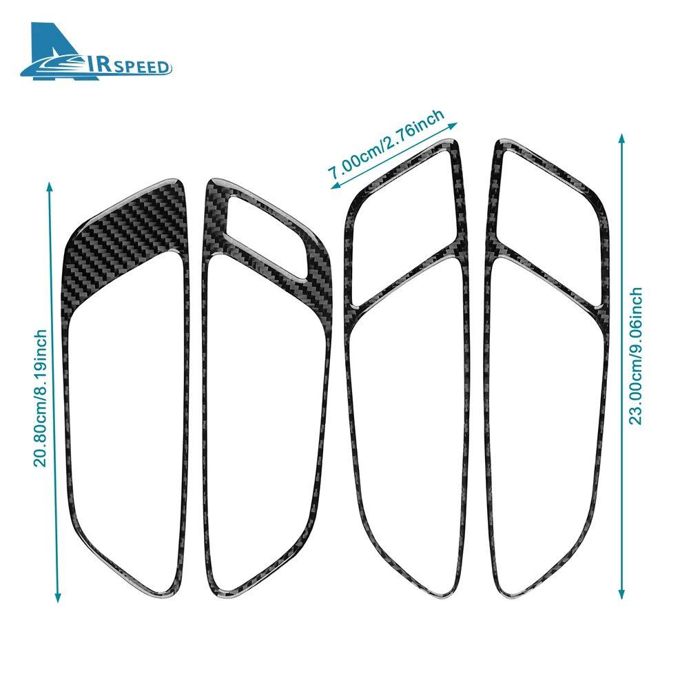 Real Soft Carbon Fiber Sticker For Seat Leon MK3 2013 2014 2015 LHD RHD Car Door Handle Frame Panel Trim Interior Accessories