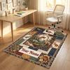 Dinosaur Theme Crystal Velvet Rug Personalized Custom Name Text Soft Floor Mat Home Decor