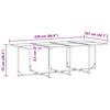 Garden Dining Set 13 pcs Black Steel