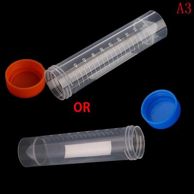 10 Pezzi Tubo da Centrifuga in Plastica da 50 ml Flacone Contenitore per Test di Laboratorio con 4 Fondi