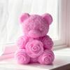 DIY Valentine's Day Rose Bear Silicone Mold Handmade Gift Scented Candle Gypsum Resin Mould Wedding Candle Making Molds
