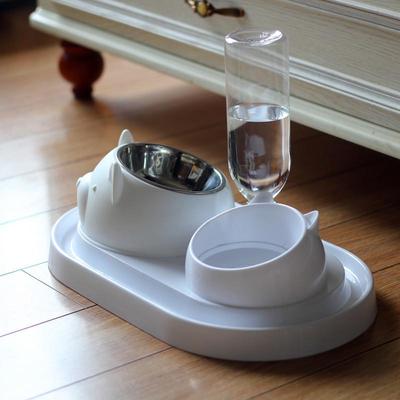 "Comedor automático de água para animais de estimação em aço inoxidável e tigela para cães e gatos"