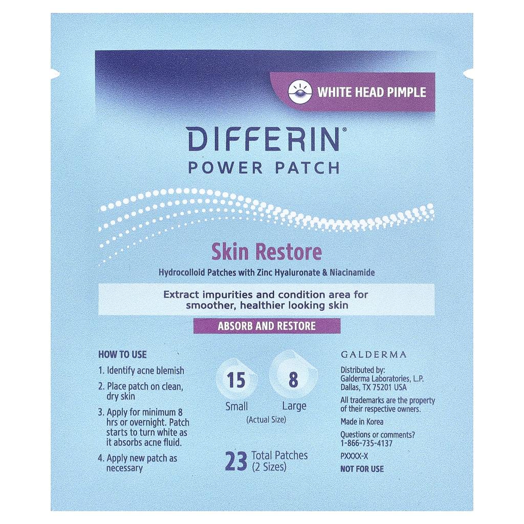 Differin, Power Patch, Skin Restore, Clear Patch 23