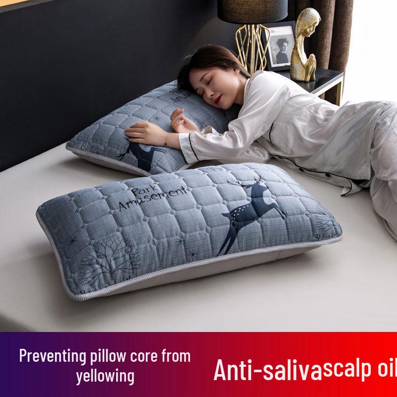 Set of 2 Waterproof Pure Cotton Anti-Mite Pillowcases