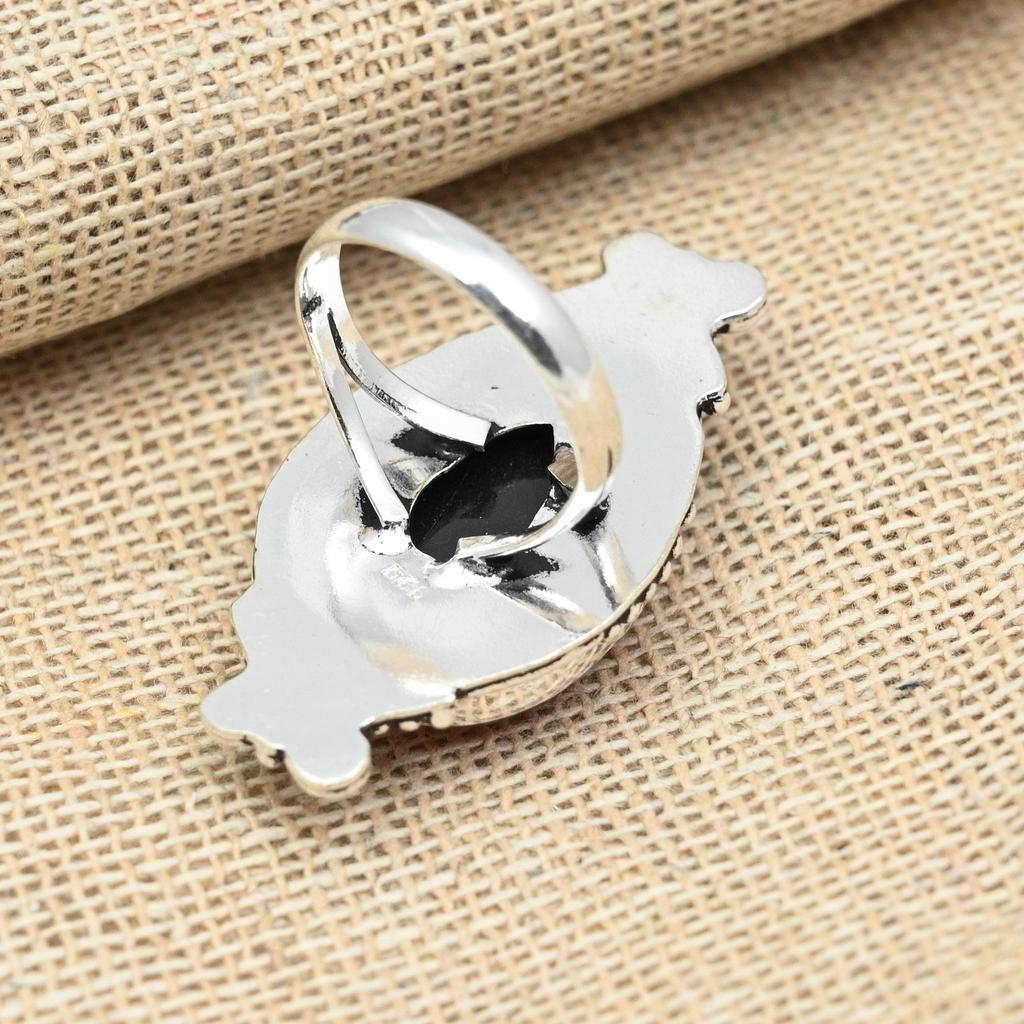 Pink Triplet Opal Gemstone 925 Solid Sterling Silver Handmade Ring Jewelry All Size