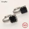 Luxury Shine Stamp 925 Sterling Silver Post Gold Plated Earrings Inlaid Boutique White Zircon Women Hook Drop Earrings Gift