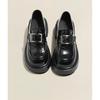 2025 Autumn New Foot Cover Thick Sole Heightened Thick Heel Loafers Women's Leather British Style Versatile Comfortable Single Shoes Women