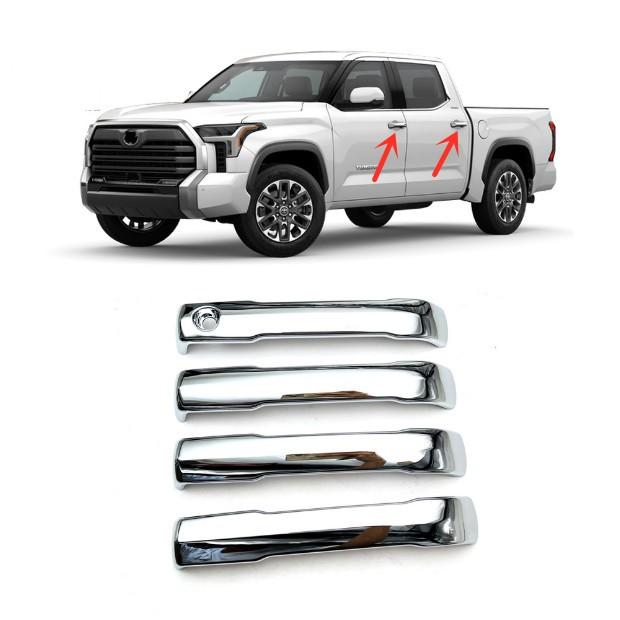4PCS ABS Chrome Door Handle Cover Trim Shell Cover For Toyota Tundra -