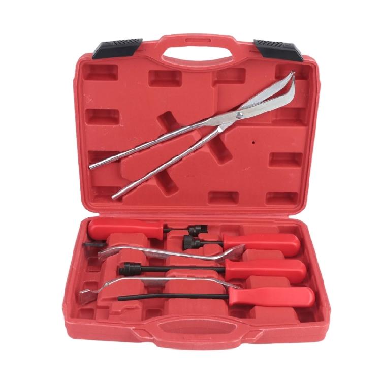 Car and Motorcycle Drum Brake Repair Kit 8Piece Manual Service Set with Hook Pry and Plier Style Parts for Home Garage Maintenance Use
