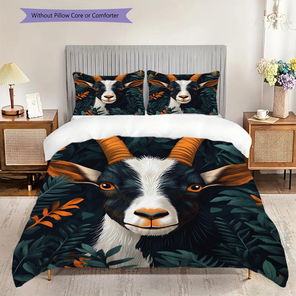 Sheep Pattern Bedding Quilt Set Quilt Cover Pillowcase Home Decoration Birthday Gift (1 * duvet cover + 2 * pillowcase, without core)