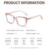 Fashion Square Full-Frame Photochromic Multifocal Reading Glasses Neutral Style High-Definition Blue Light Blocking Glasses +4.0