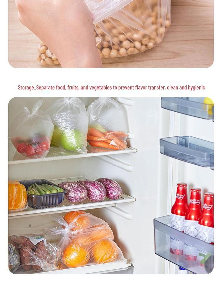 PE Food Preservation Roll Bags for Refrigerator and Vegetables