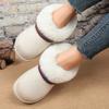 Foreign trade large size thick sole heightening one pedal ethnic style piled thickened warm cotton shoes 2025 autumn and winter women's shoes