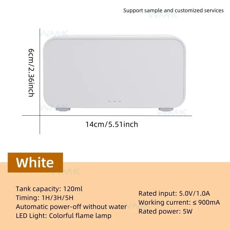 Humidificateur d'air, diffuseur d'huiles essentielles, mini-flamme, diffuseur automatique de parfum, humidificateur domestique avec lumière LED