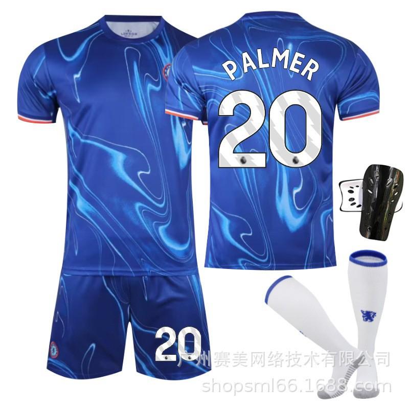2425 Chelsea Home Football Jersey No. 7 Sterling 8 Enzo 6 Silva 20 Palmer Men's Set