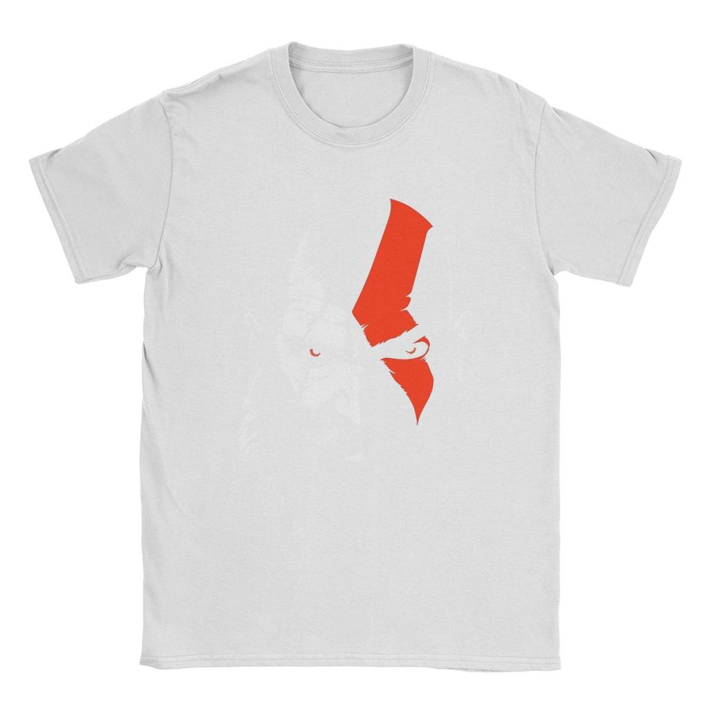 God Of War Kratos Herren T-Shirt Lässige T-Shirts Kurzarm Rundhals T-Shirts Baumwolle Klassische Oberteile