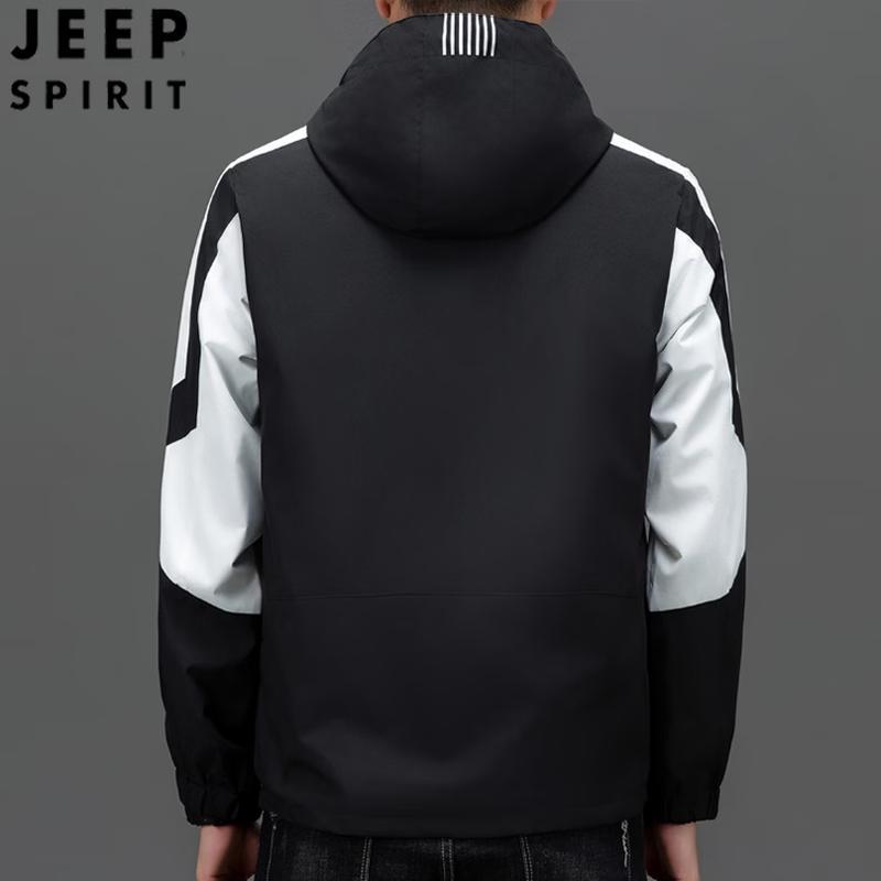 JEEP SPIRIT Men's Windproof Hooded Casual Jacket
