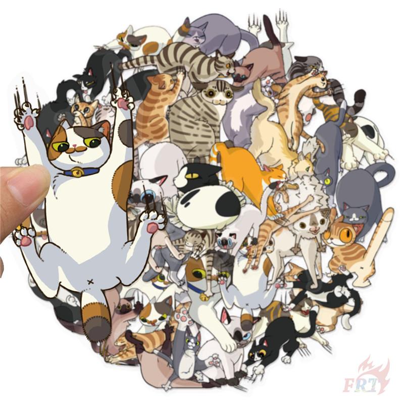 50Pcs/Set Naughty Cats Series 01. Scratch Marks PET Stickers Waterproof DIY Fashion Doodle Decals Stickers
