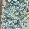 Blue Series Mix & Match DIY Handcrafted Small Flower Heads for Hairpins, Headdress, Wreath, and Flower Wall Decoration