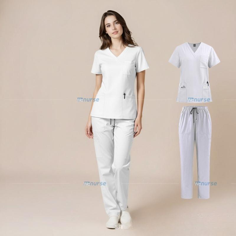 Stretch Hand-washing Clothes, Short-sleeved Surgical Gowns, Nurses, Doctors, Overalls, Pet Hospital, Short-sleeved Suits