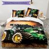Traktor 3-teiliges Bettwäsche-Set Bettbezug Verschluss Enthält 1 Bettbezug & 2 Kissenbezüge für Alle Jahreszeiten Schlafzimmer Zuhause Wohnheim Dekor