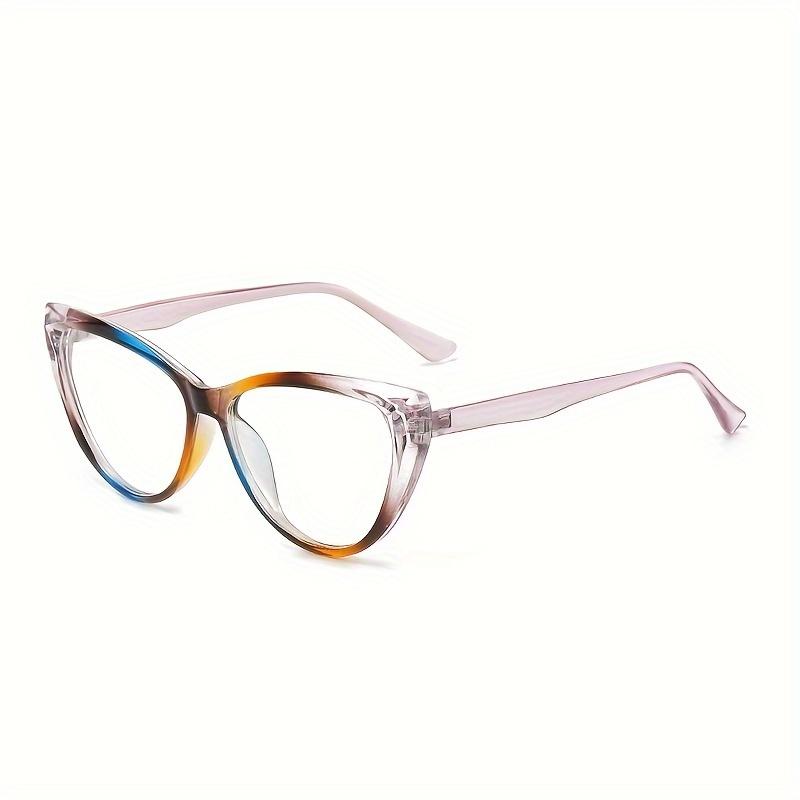 1Pcs 1 Pair Of New High-End Retro Cat Eye Frames For Men And Women Fashionable Anti-Blue Light Color-Changing Glasses