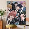 Große Chainsaw Man Wandteppich Böhmischer Mandala-Stil Wandbehang für Schlafzimmer Wohnzimmer Studentenwohnheim Zubehör