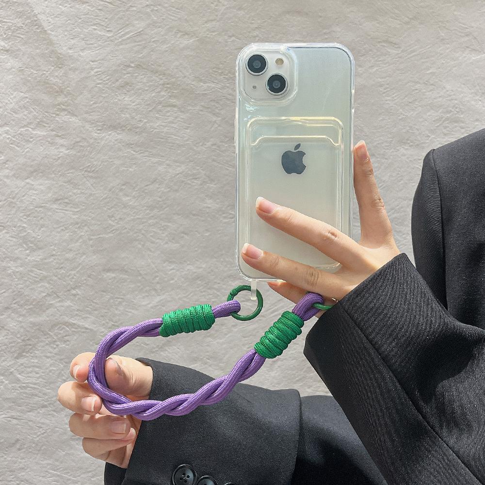 Lanyard Card Holder Phone Case For iPhone 16 Pro Max Funda iPhone 11 15 13 14 12 XR X Xs 7 8 Plus SE 6 15pro 13pro Silicon Cover