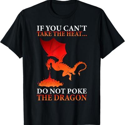Cool Dragon Flame-Spewing Flying Mythical Creature T-Shirt