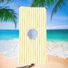 Seashell Beach Towel Yellow Striped Nautical Theme Soft Absorbent Towel For Beach Summer Holiday