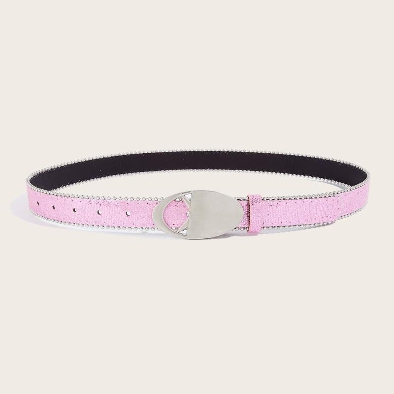 Modern Women Jeans Belt Round Buckle Punk Belt Impressive Style for Beach
