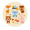 Decorative Carpet Cartoon Printed Area Rugs Round Carpet for Living Room Floor Mat Anti-Slip Mat