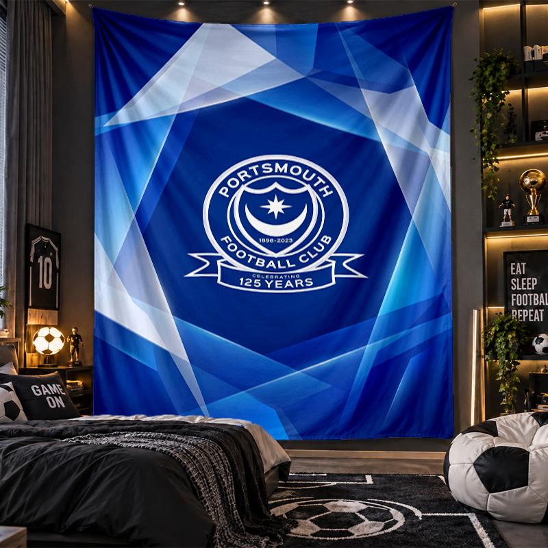 Wandtapijt met print van Portsmouth FC voor Woonkamer Slaapkamer Huisdecoratie